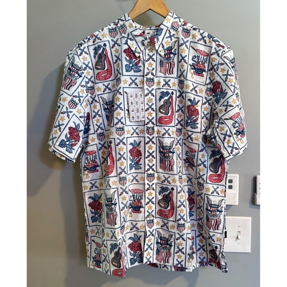 Reyn Spooner Button Down Mens L White Summer Commemorative 2024 M617212524